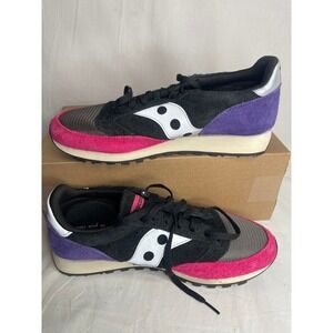 Saucony Jazz 81 Peak Pack Mens 11.5 Black Purple Pink Suede Sneakers S70711-1